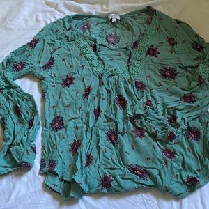 Mint green blouse